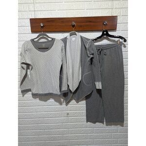 Jockey Women's Gray Three-Piece Lounge Set Size S